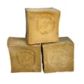 Tengri® Aleppo Seife mit 80% Olivenöl, 20% Lorbeeröl Haarseife handgeschnitten - vegan - Naturprodukt - 3 x ca. 200 g