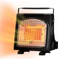 1,7KW 2 in 1 Gasheizung Gaskocher Camping Butan Heizstrahler mit Piezozündung
