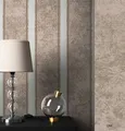 Streifentapete Vliestapete Beige Streifen Linien Metallic