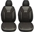 BREMER SITZBEZÜGE Maß Auto Schonbezüge kompatibel mit Nissan Primastar Fahrer & Beifahrer Set ab 2002-2016 / Auto Schonbezug Velour Kunstleder Set 2er Pack in Schwarz (PS803)