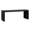 FineBuy Sitzbank 120 cm aus Akazie Massivholz Schwarz, Garderobenbank & Bettbank modern, Flurbank Holz für Eingangsbereich Schlafzimmer Wohnzimmer