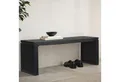 FINEBUY Sitzbank FB111495 Garderobenbank Akazie Massivholz 120 cm Schwarz Flurbank (Akazie Massivholz Bank 120 cm Bettbank Schwarz), Flurbank Modern, Kleine Dielenbank 2 Personen