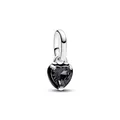 PANDORA ME Schwarzes Chakra Herz Mini-Charm-Anhänger aus Sterlin Silber mit künstlichem Kristall in Grün, Kompatibel ME und Moments Armbändern, 793042C01