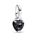 Pandora Charm-Einhänger Mini Charm Anhänger Schwarzes Chakra Herz von , 925er Silber