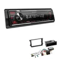 Kenwood 1-DIN Autoradio Bluetooth USB AUX für Volkswagen VW Tiguan ab 2007