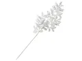 Kunstzweig Dekozweig Blatt silber 80cm (1 Stück), BOLTZE, Höhe 80 cm