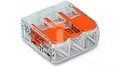 Szybkozłączka 3x0,2-4mm2 transparentna / pomarańczowa 221-413 /50szt./