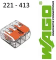 Wago 221-413 Compact Klemme mit Hebel – 3-polig Steckklemme Lüsterklemme Elektro