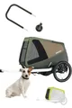 Croozer Fahrradhundeanhänger Dog Enna Flex & Go Bundle (inkl. Buggyset und Regenverdeck)