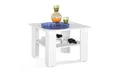 KOMTO Couchtisch Wohnzimmertisch Modern Coffee Table Tisch Holz Beistelltisch (Tisch Wohnzimmer Sofatisch Stubentisch, Wohnzimmer Tisch für Couch, Spanplatte, Vienna 60x60x43 cm)
