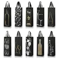 Van Henry Geschenktaschen für Flaschen 10er Pack- Elegante Flaschengeschenktüten für Wein, Sekt, Champagner und mehr - 32,5 x 11 x 9 cm