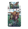 Tinisu Bettwäsche Jurassic World Bettwäsche T-Rex - 140x200 cm weiche Baumwolle