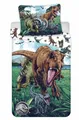 Bettwäsche-Set 140x200 Jurassic Park Dinosaurier grüner Kissenbezug 70x90 JF 02