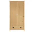 vidaXL Kleiderschrank Mehrzweckschrank mit 2 Türen Hill 89x50x170 cm Massivholz Kiefer