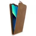 Cadorabo Hülle für Apple iPhone 13 Schutzhülle in Braun Flip Handyhülle Case Cover Etui Kunstleder