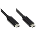 Good Connections Lade- und Datenkabel USB 3.1 (Gen.1) - USB-C Stecker beidseitig - KUPFERLEITER, Doppelschirmung, 5 Gbps Datenübertragung - schwarz - 1 m