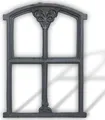 Stallfenster Fenster Klappe Scheunenfenster Eisenfenster grau 47cm Antik-Stil