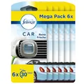 Febreze Auto Lufterfrischer Clip, 12 ml (6 × 2 ml), Reine Frische, Auto Duft