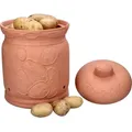 Terra Kartoffeltopf mit Deckel Ø 19,3cm aus Terrakotta Aufbewahrungsbox Ton