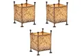 Marrakesch Orient & Mediterran Interior Teelichthalter 3er Set Mediterrane Windlicht Budur Natur (3 St), Handarbeit