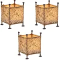 3er Set Mediterrane Windlicht Budur Natur