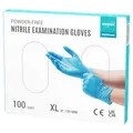 EUROPAPA® 100x Nitrilhandschuhe Box Einweghandschuhe, Einmalhandschuhe, Untersuchungshandschuhe, Nitril Handschuhe, puderfrei, ohne Latex, unsteril, latexfrei, disposible gloves (XL, Blau)