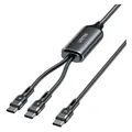 Unitek KABEL USB-C 2W1 PD 100W SILIKON 1 8M (1.80 m, 100 W) (C14146ABK01-1.8M)