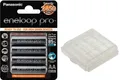 4X Eneloop PRO AA Akkus 1,2V 2500mAh HR06 wiederaufladbar OVP + Premium Akkubox
