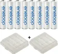 8X Eneloop AAA Akkus 1,2V 750mAh wiederaufladbar + gratis Akkuboxen Version 2023