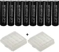 8X Eneloop PRO AA Akkus 1,2V 2500mAh wiederaufladbar + gratis Akkubox Modell 26