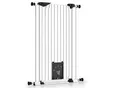 bomi Tierschutzgitter mit Katzenklappe Extrahoch 107 cm - Mira 73-143 cm in Weiß für Hunde & Katzen S