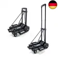 ZHJINGYU Faltbarer Sackkarre, Max Belastung 52.8kg, Utility Cart mit 4 Rädern & 
