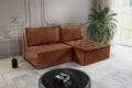 Kaiser Möbel Bohoo Mini modernes Ecksofa mit Schlaffunktion Ziegel Rechts