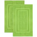 NatureMark 2er Pack Badvorleger Badematte | Premium Qualität | 100% Baumwolle | 50 x 80 cm | Duschvorleger Duschmatte Doppelpack | (2er Pack 50 x 80 cm, Apfel grün)