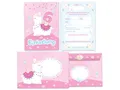 Limonia 12 Einladungskarten inkl. 12 Umschläge zum 6. Kindergeburtstag Motto-Party Feier Fest Einladung Set Geburtstag Mädchen Kinder Lama Schmetterlinge rosa blau