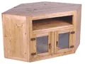 MiaMöbel TV-Kommode Mexico Möbel 126x72x66 cm Landhausstil Glas Massivholz Pinie Honig