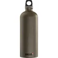 SIGG - Alu Trinkflasche - Traveller Smoked Pearl - Klimaneutral Zertifiziert - Für Kohlensäurehaltige Getränke Geeignet - Auslaufsicher - Federleicht - BPA-frei - Outdoor - Grau - 1L