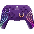 PDP LLC AFTERGLOW WAVE WIRELESS Gaming Controller Lila für Nintendo Switch, Switch OLED