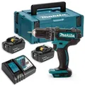 18v 4.0ah Bohrhammer - 2 Batterien, Ladegerät, Koffer - Dhp482rmj - Makita