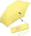 HAPPY RAIN Taschenregenschirm UV-Protect UV50 Ultra Mini Flat mit Sonnenschutz, winzig klein für unterwegs - schützt vor Sonne und Regen