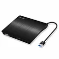 Pecosso ‎BT638 Externes CD/DVD Laufwerk USB 3.0 CD/DVD-RW Brenner PC Mac Schwarz