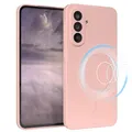 EAZY CASE - Silikonhülle magnetisch für Galaxy A56 Hülle Silikon Rosa weich stoßfeste Magnet Handyhülle Schutzhülle mit Kameraschutz Dünn Schutz Cover TPU Bumper in Pastell Altrosa