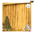 LED Lichterkette Vorhang 3x3m 300LED USB Steuerung Timer 8 Modi