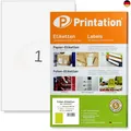 Printation Folien-Etiketten 210 x 297 mm glasklar transparent auf DIN A4-1