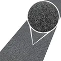 ANRO Teppich Teppichläufer Flur Schlafzimmer Küche Wohnzimmer Küchenläufer Küchenteppich rutschfest Meterware Tamara Grau 100x50cm