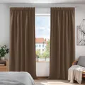 Blickdicht Gardinen Vorhänge Kräuselband Vorhang Blickdicht Thermogardine, 17...