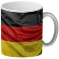 speecheese Tasse Glitzer-Glitzer-Kaffeebecher mit Deutschlandfahne Motiv