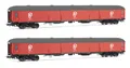 Electrotren HE4001 RENFE, 2er-Set Gepäckwagen DD-8100, rot, Paqueexpres,Ep.V