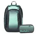 Satch Air Schulrucksack Set 2tlg. inkl. Schlamperbox (Gradient Mint)