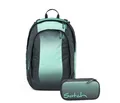 Satch Schulranzen Schulrucksack-Set AIR Gradient Mint 2-teilig (2-teilig), Schulranzen, ergonomisch, Laptop-Fach, Your-Size-System
